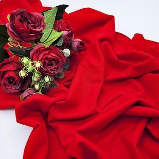 Стрейч кулир (качество пенье) / цвет красный / отрез 50*90 см Кулир 50*90 красный фото