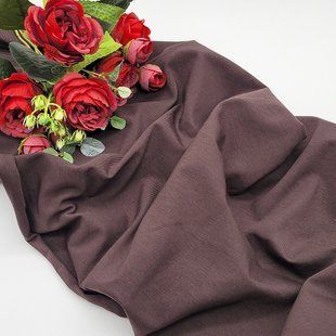 Стрейч кулир (качество пенье) / цвет коричневый / отрез 50*90 см Кулир 50*90 коричневый фото